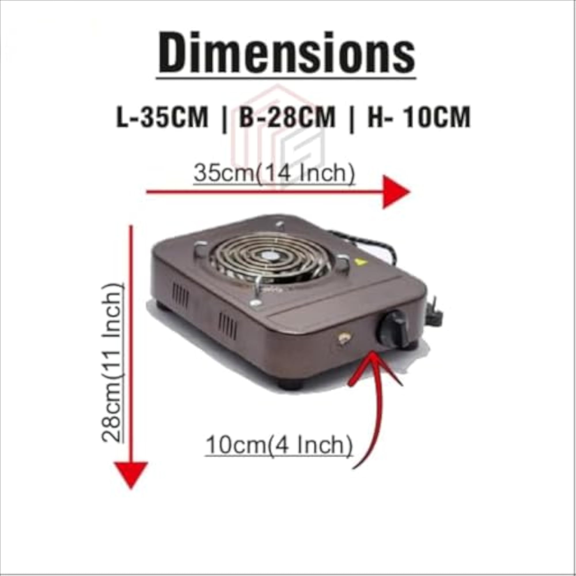 2000W Electric Hot Plate Stove, Portable Single Burner